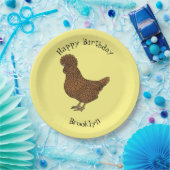 シャモアポリッシュチキンカートゥーンイラストレーション ペーパープレート (パーティー)