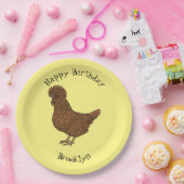 シャモアポリッシュチキンカートゥーンイラストレーション ペーパープレート (パーティー)