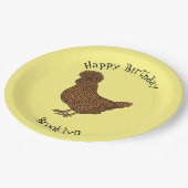 シャモアポリッシュチキンカートゥーンイラストレーション ペーパープレート (アングル)