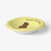 シャモアポリッシュチキンカートゥーンイラストレーション ペーパーボウル (傾斜あり)