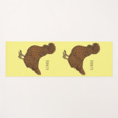 シャモアポリッシュチキンカートゥーンイラストレーション ヨガマット (正面(横))