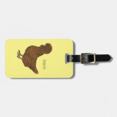 シャモアポリッシュチキンカートゥーンイラストレーション ラゲッジタグ (正面横)