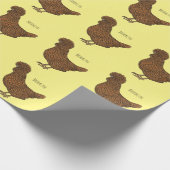 シャモアポリッシュチキンカートゥーンイラストレーション ラッピングペーパー (角)