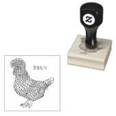 シャモアポリッシュチキンカートゥーンイラストレーション ラバースタンプ (押印)