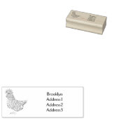 シャモアポリッシュチキンカートゥーンイラストレーション ラバースタンプ (押印)