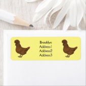 シャモアポリッシュチキンカートゥーンイラストレーション ラベル (インサイチュ)