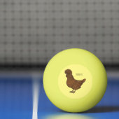 シャモアポリッシュチキンカートゥーンイラストレーション 卓球ボール (ネット)