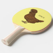 シャモアポリッシュチキンカートゥーンイラストレーション 卓球ラケット (正面アングル)