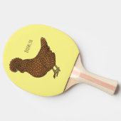 シャモアポリッシュチキンカートゥーンイラストレーション 卓球ラケット (横)