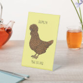 シャモアポリッシュチキンカートゥーンイラストレーション 台座サイン (インサイチュ)