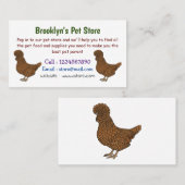 シャモアポリッシュチキンカートゥーンイラストレーション 名刺 (正面/裏面)