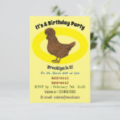 シャモアポリッシュチキンカートゥーンイラストレーション 招待状 (スタンド正面)