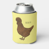 シャモアポリッシュチキンカートゥーンイラストレーション 缶クーラー (缶裏面)