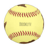 シャモアポリッシュチキンカートゥーンイラストレーション 野球ボール (裏面)