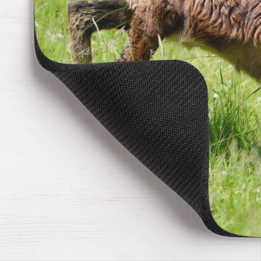 シャモア歩くオン草はがきTシャツコーヒーM マウスパッド (コーナー)