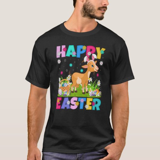 シャモア 幸せなイースターバニー シャモア イースターの日曜日 Tシャツ (正面)