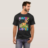 シャモア 幸せなイースターバニー シャモア イースターの日曜日 Tシャツ (正面フル)