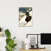 シャモニックスモンブランスキースノーウィンタースポーツフランス ポスター (ホームオフィス)