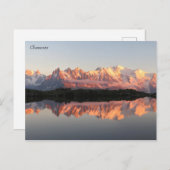 シャモニックスレークデチェズリスサンセット ポストカード (正面/裏面)