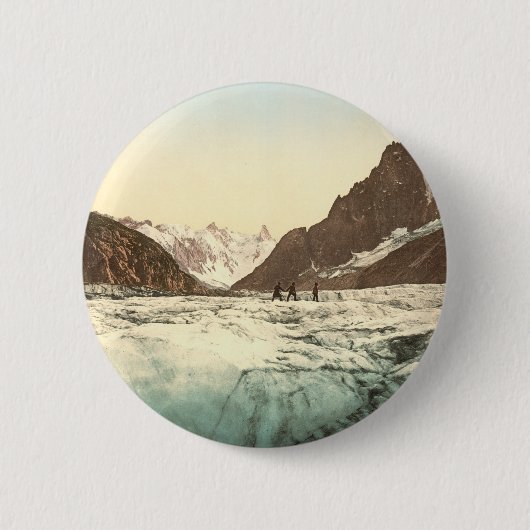 シャモニーの谷- Mer de Glace 缶バッジ (正面)