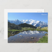 シャモニーフランスのアルプス ポストカード (正面/裏面)