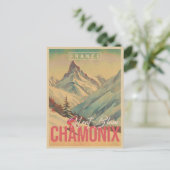 シャモニーフランスヴィンテージモンブランスキー ポストカード (スタンド正面)