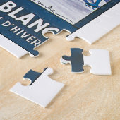 シャモニーモンブランのヴィンテージ旅行ポスター ジグソーパズル (側面)