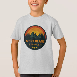 シャモニーモンブランフランスとイタリア縁ど Tシャツ