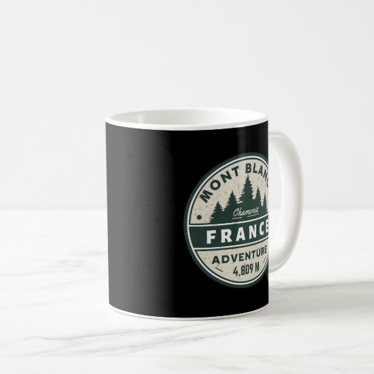 シャモニーモンブランリゾートエリアオンフランスアンドイタル コーヒーマグカップ (正面右)