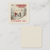 シャモニーモンブランヴィンテージスフランスのキーポスター エンクロージャーカード (正面/裏面)