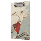 シャモニーモンブランヴィンテージスフランスのキーポスター クリップボード (左)