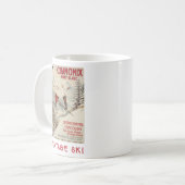 シャモニーモンブランヴィンテージスフランスのキーポスター コーヒーマグカップ (正面左)
