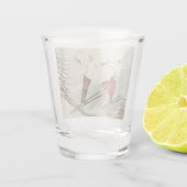 シャモニーモンブランヴィンテージスフランスのキーポスター ショットグラス (裏面)