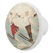 シャモニーモンブランヴィンテージスフランスのキーポスター セラミックノブ (右)