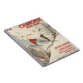 シャモニーモンブランヴィンテージスフランスのキーポスター ノートブック (右側)