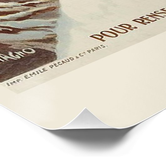 シャモニーモンブランヴィンテージスフランスのキーポスター ポスター (コーナー)