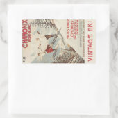 シャモニーモンブランヴィンテージスフランスのキーポスター 長方形シール (バッグ)