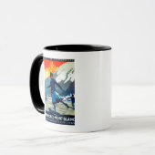 シャモニーモンブランヴィンテージポスターヨーロッパ マグカップ (正面左)