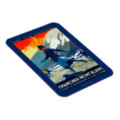 シャモニーモンブランヴィンテージポスターヨーロッパ マグネット (右側)