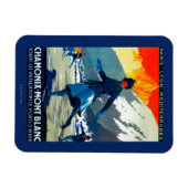 シャモニーモンブランヴィンテージポスターヨーロッパ マグネット (横)