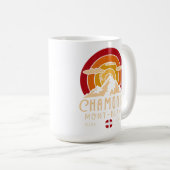 シャモニーレトロサンセットスキーおみやげ80s コーヒーマグカップ (正面右)