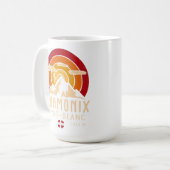 シャモニーレトロサンセットスキーおみやげ80s コーヒーマグカップ (正面左)