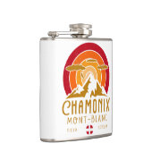 シャモニーレトロサンセットスキーおみやげ80s フラスク (右)