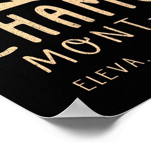 シャモニーレトロサンセットスキーおみやげ80s ポスター (角)