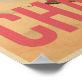 シャモニーヴィンテージモンブランスキー1950s ポスター (角)