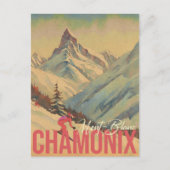 シャモニーヴィンテージモンブランスキー1950s ポストカード (正面)