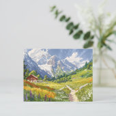 シャモニー、フランスレトロマウンテントラベル ポストカード (スタンド正面)