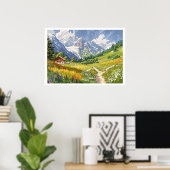 シャモニー、フランスレトロマウンテン ポスター (ホームオフィス)