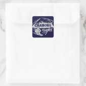 シャモニー・フランス海軍ブルースキーロゴアートシール スクエアシール (バッグ)