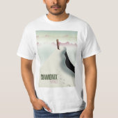 シャモニー フランス スキーの旅 ポスター Tシャツ (正面)